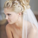 wedding updos for long hair with veil