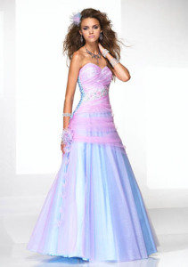 Pink and Blue Bridal Dresses picture
