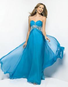 blue multi colored prom dresses