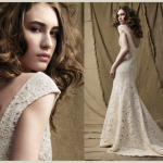 classic simple lace wedding dress