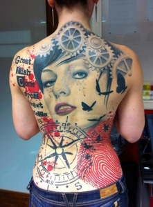cool back tattoos women designs