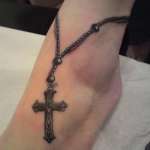 cross ankle tattoo designs
