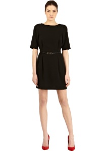 how to wear black tunic dress