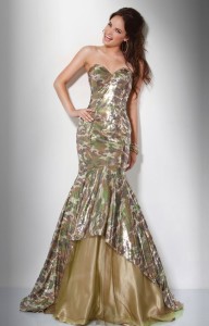 long tight camo prom dress photo