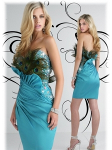 peacock dress prom peaches