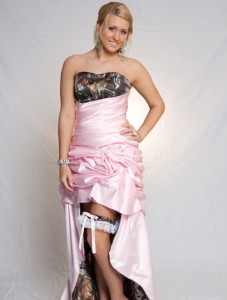 pink camo formal wear