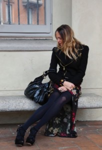 wedge heels with long skirt ideas