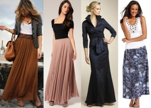what top to wear with long chiffon skirt