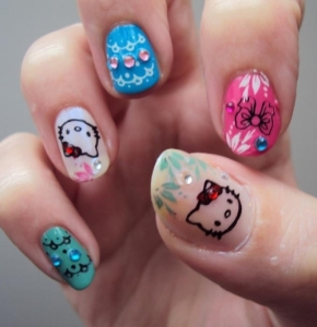hello kitty nail designs tumblr