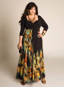 plus size maxi dress with sleeves