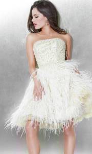 short feather dresses uk