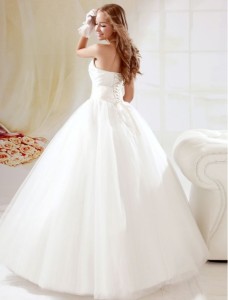 white puffy prom dresses pictures