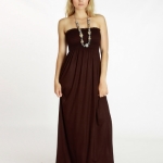brown strapless maxi dresses 2013