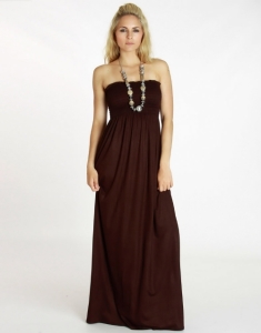 brown strapless maxi dresses 2013