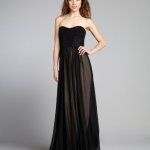 long black strapless evening dress
