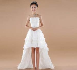 short prom dresses with tails pictures