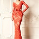 long lace dress red uk