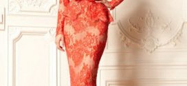 Long Lace Dress Red Spotted by Hollywood Stars