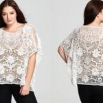 plus size lace tops for women