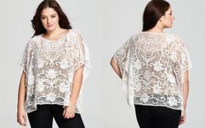 plus size lace tops for women