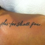 shoulder tattoos for girls words idea