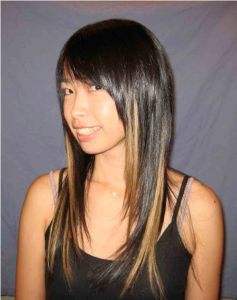 blonde under dark hair