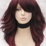 dark hair with red highlights pictures