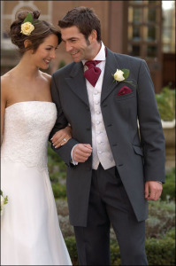 grey wedding suits red tie